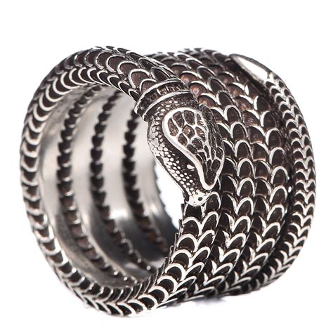 gucci wide ring with interlocking g|gucci garden snake ring.